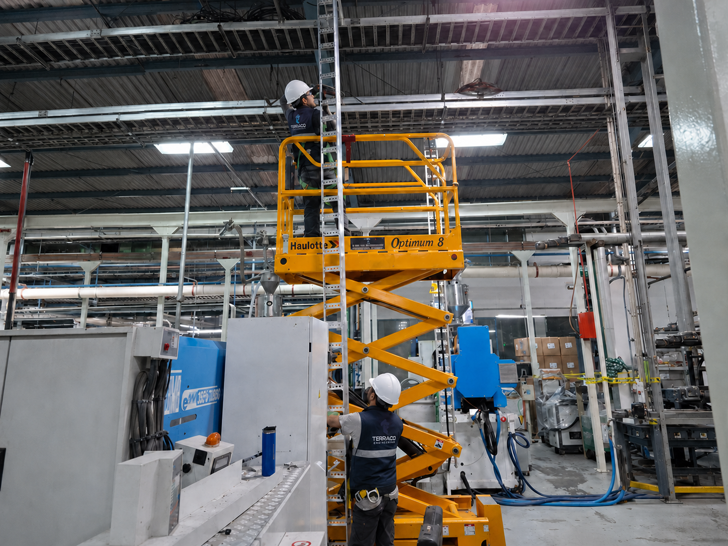 Trabajo de canalización industrial